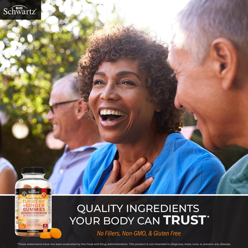 Turmeric Curcumin with Ginger Gummies, 120 Count, Natural Joint Support Supplement