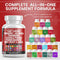 Clean Nutraceuticals Tart Cherry Extract Capsules 20,000mg, 120 Ct - with Turmeric 8000mg, Moringa 4000mg, Cranberry