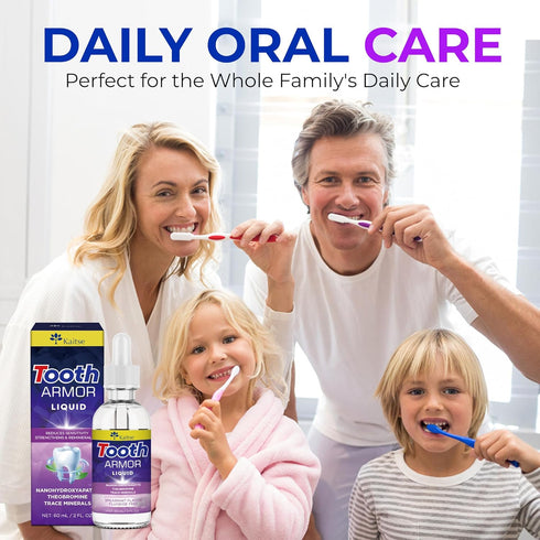 Kaitse 2 OZ Cavity Healing Tooth Armor: Nano Hydroxyapatite Daily Care Drops for Tooth Surface Support - Gentle Oral