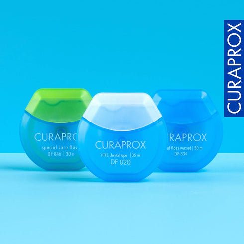 Curaprox DF 820 PTFE Tear-Resistant Dental Tape for Improved Dental Hygiene