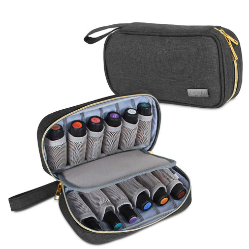 LUXJA Essential Oil Carrying Case Holds 12 Bottles (5ml-15ml) Portable Organizer for Essential Oil