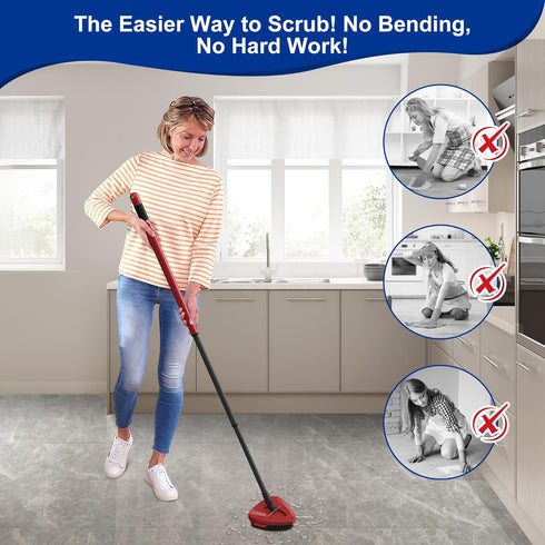 Spin Mop Replacement Head Scrub Brush - for Ocedar EasyWring 1 Tank System, Triangle Scrubber Mop Head for Shower Floor