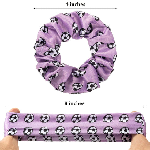 Syhood 16 Pieces Soccer Hair Ties Accessories - Elastic Sports Ball Bands Ponytail Holders for Girls Women Coaches