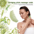 Janedream Jade Stone Gua Sha Comb - Traditional Massage Tools for Scalp and Facial Therapy
