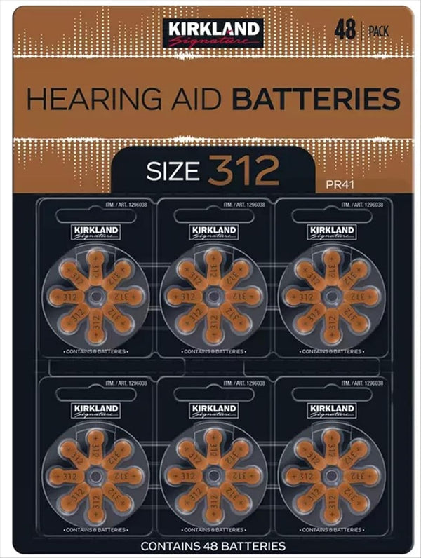 KIRKLAND Hearing aid batteries size 312 1.45 Volt Mercury free