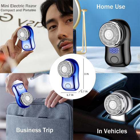 Mini Electric Shaver, Portable Powerful Razor for Men and Women, USB C Rechargeable, Lightweight for Travel