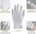 XS Extra Small 5 Pairs 100% Premium Cotton Gloves - Moisturizing Overnight Gloves for Eczema, Psoriasis & Skin Spa