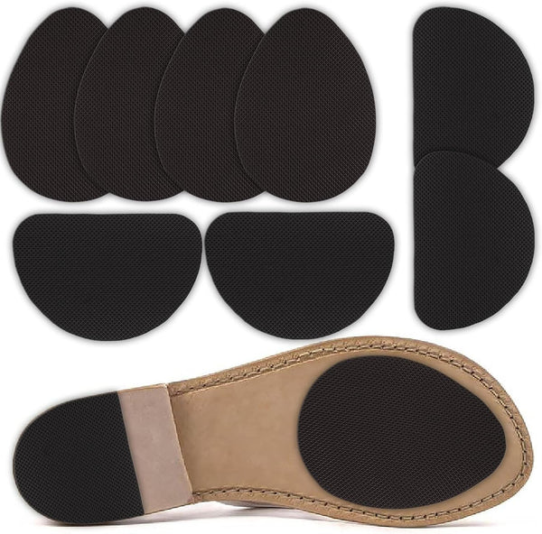 Non-Slip Shoe Pads, Adhesive Sole Protectors for High Heels, Anti-Slip Shoe Grips (Black, 4 Pairs)