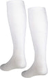 NuVein Compression Socks for Men, 15-20 mmHg Support, Knee High, Closed Toe, Padded Cushion Foot, White, Medium
