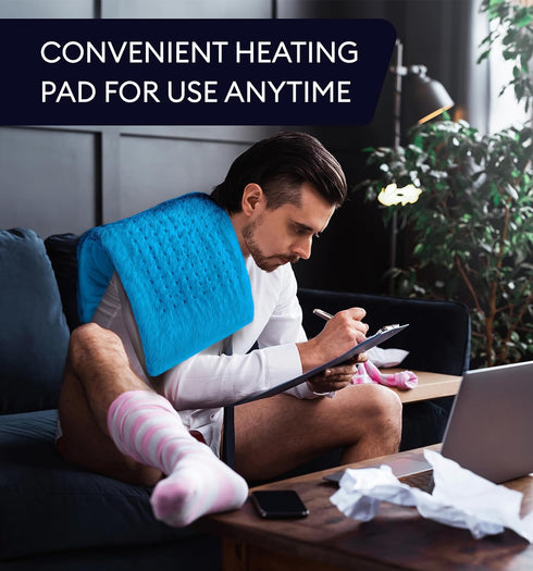 GENIANI King Size Heating Pad for Back Pain & Cramps Relief, FSA HSA Eligible, Auto Shut Off, Machine Washable,