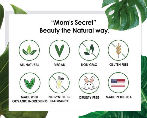 Mom's Secret 100% Natural Liquid Foundation, Organic, Vegan, Aloe Based, Gluten Free, 1FL Oz. (Sandalwood)