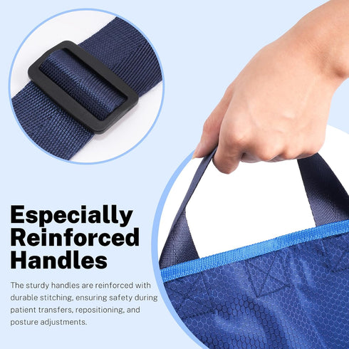 Jionhenn Patient Turning Device for Elderly, U-Shaped Positioning Bed Pads with Handles, Waterproof Reusable Transfer