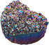 mookaitedecor Titanium Coated Natural Rock Quartz Heart-Shape Crystal Cluster Geode for Reiki Healing Home Decoration