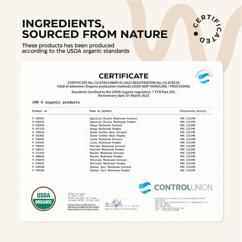Mushroom Coffee 9 Mushroom Adaptogen Mix for Gut Health, Immunity, and Brain Boost, Keto-Friendly, 105 Servings