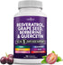 NEW AGE Resveratrol 6000mg Supplement, 60 Capsules - Polyphenol Support with Noni Extract