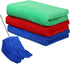 3 Pcs Extra Large Microfiber Cleaning Cloth, 30" x 20", Washable Reusable Towel, Streak Free, Lint Free, Red, Blue,