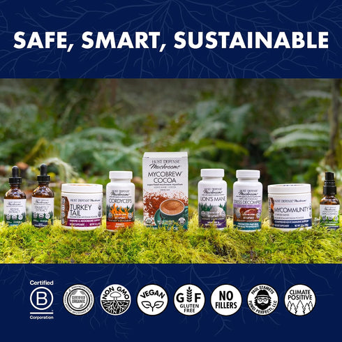 Immune 2 oz (60 Host Defense Mushrooms Lion's Mane Extract - Lion's Mane Liquid Supplement for Brain Health - Mushroom