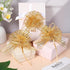 Macuezu 6 6 Inches PCS Gold Pull Bows, Gold Bow for Gift Wrapping, Reusable Organza Glitter Bows for Valentine's Day
