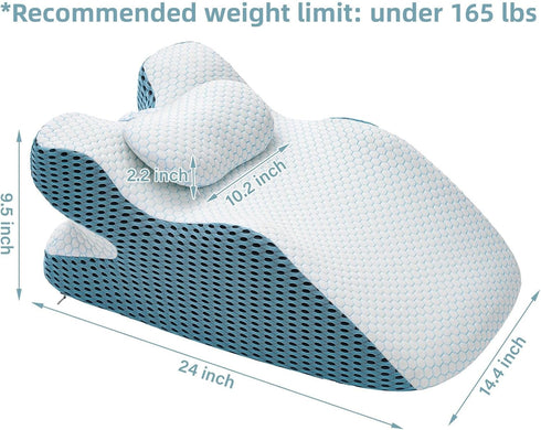 YEERSWAG 165 lbs Ergonomic Wedge Pillow, Prone Pillow for Reading in Bed, Reading Pillow Wedge Memory Foam Back Support