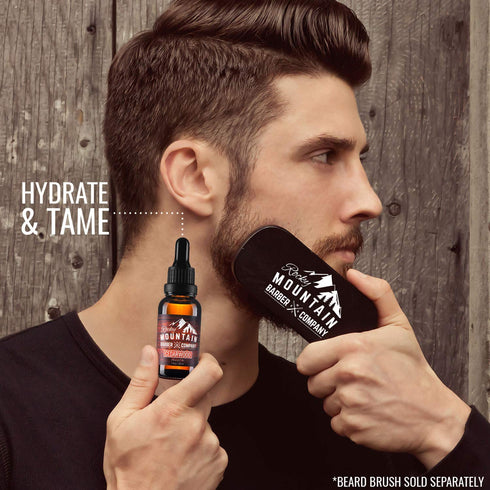 Rocky Mountain Barber Company Men’s Cedarwood Beard Oil - Grapeseed, Coconut, Argan Oil