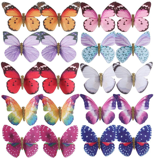 inSowni 20 Pack Multi Colors Butterfly Hair Clips Barrettes for Women Girls Kids Bridal Wedding Accessories