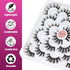 Veleasha 10 Pairs Natural Fluffy False Eyelashes - Soft Wispy 3D Faux Mink Lashes Pack (V07)