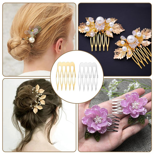 20PCS Small Hair Side Combs, French Teeth Hair Combs for Women, 5 Teeth Tiny Hair Clip Combs for Bridal Wedding Veil