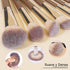 MAANGE 18 Pcs Premium Synthetic Makeup Brushes Set, Soft Foundation Powder Eyeliner Brushes (Champagne)