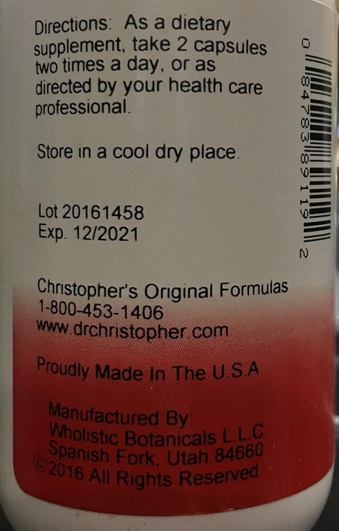 Dr. Christopher's Chest Formula, 100 Caps