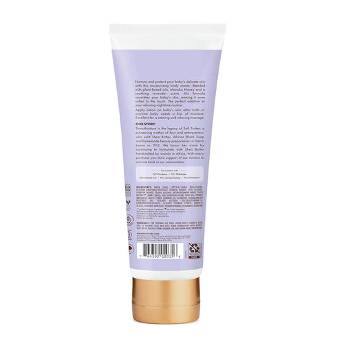 SheaMoisture Baby Moisturizer Manuka Honey & Lavender for Delicate Hair and Skin, Nighttime Care Regimen 8 oz