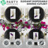 Set, 80 32 16 32 PARTY BARGAINS Disposable Plastic Cutlery Piece Infinity Design Flatware, Heavy Duty Forks, Knives