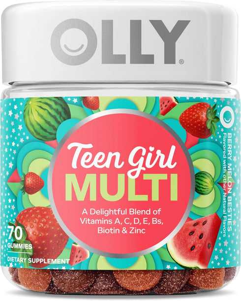 Olly Teen Girl Multi Gummy, Healthy Skin and Immune Support, 15 Essential