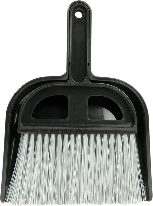 Detailer's Choice Broom and Dust Pan, Black, 4B3208