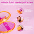 Real Techniques Miracle 2-In-1 Powder Puff + Travel Case - Dual-Sided Makeup Blending Puff for Liquid, Cream & Powders