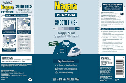NIAGARA Spray Starch (22 Oz, 2 Pack): Trigger Pump Liquid Starch for Ironing, Non-Aerosol, Biodegradable Ingredients