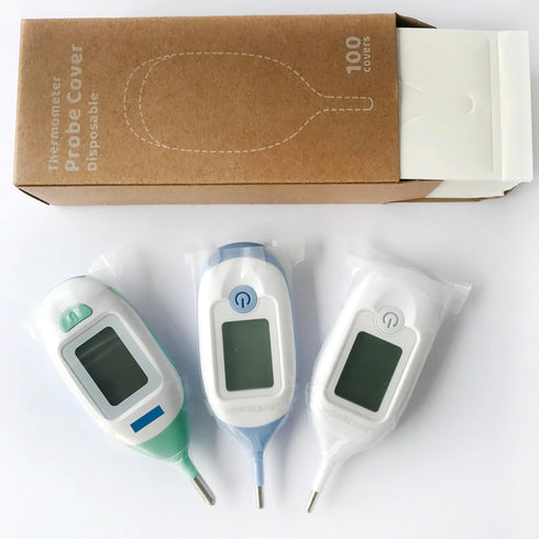 Disposable Cover for Rectal Thermometers, Special for Large Display & Short Probe Baby/Pet Thermometers (100 pcs)
