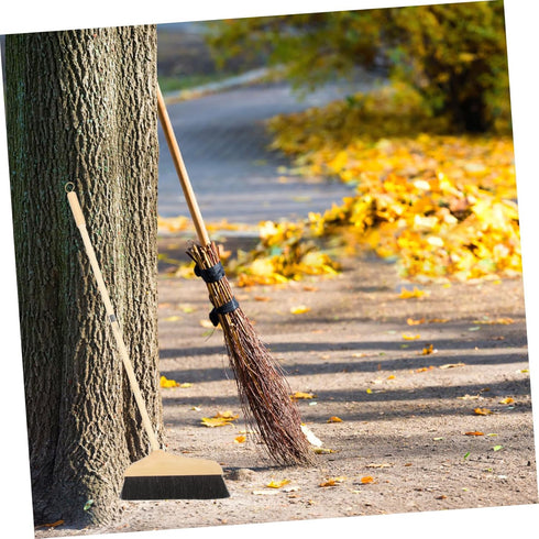 Pine Horsetail Broom - Indoor Heavy Duty Broom, Soft Bristle for Tile Surface, Wooden Floor Sweeping Brush