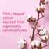 Simply Soft Premium Organic Cotton Rounds, 100 Count (Pack of 3), Hypoallergenic, Lint Free for Beauty and Skin Care