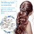 OIIKI 2PCS Silver Rhinestone Hair Combs, Clear Metal Bridal Hair Accessories for Women and Girls
