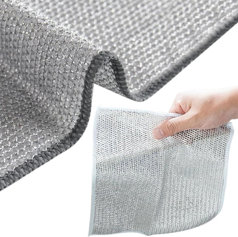 Multipurpose Wire Miracle Cleaning Cloths - Non-Scratch Scrubbing Wire Dishwashing Rags for Kitchen (5Pcs)