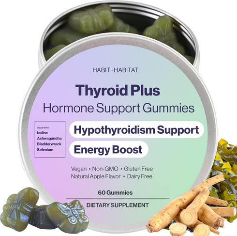Thyroid Plus Gummies with Ashwagandha, Iodine, Bladderwrack, Kelp, and Schisandra