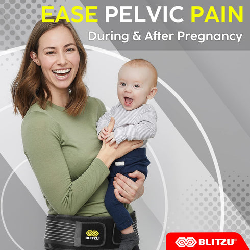 BLITZU Sacroiliac SI Hip Belt for Women and Men, Lower Back Support Belt for Pain Relief