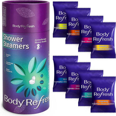 Shower Steamers Aromatherapy, 8 Pack Shower Bombs with Essential Oils, Self Care Spa Gifts for Women