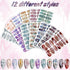 Maitys 168 Pcs Full Wrap Nail Stickers Polish Strips, Glitter Self Adhesive DIY Gel Nail Strips with Fingernail Files