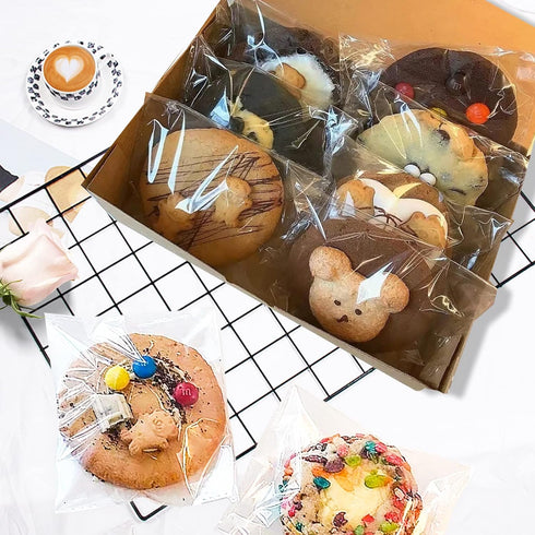 SUREHOME 200 Pcs Cookie Bags, 5X6 In Clear Cellophane Self Adhesive Bags for Treat Gift Giving, Resealable