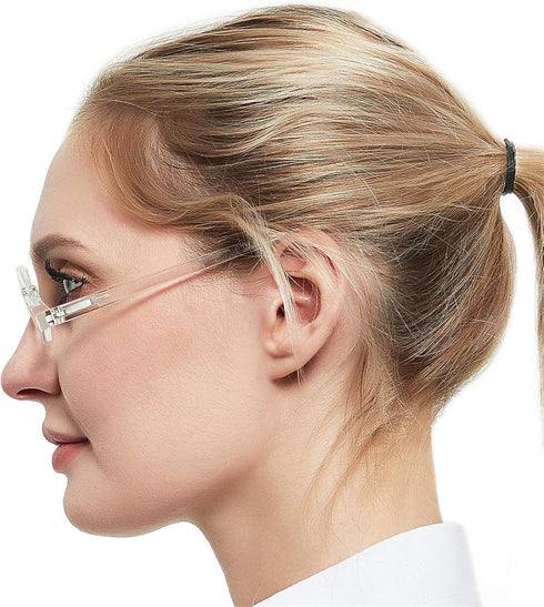 OCCI CHIARI Makeup Reading Glasses, Flip Down Folding Cosmetic Readers for Women, Various Magnifications