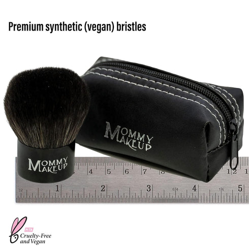 Kabuki Foundation Brush by Mommy Makeup, Premium Synthetic Vegan Bristles for Smooth & Flawless Application