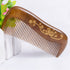 Wooden Hair Comb, Fine Tooth Sandalwood Comb for Women, No Static Detangling