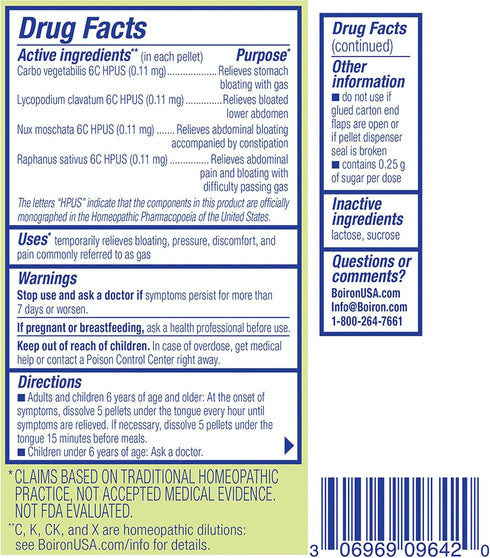 Boiron Gasalia On The Go for Relief from Gas Pressure, Abdominal Pain, Bloating - 2 Count (160 Pellets)
