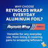 Packets 12 Inches 30 Reynolds Wrap Everyday Strength Aluminum Foil Roll, Freezer Safe and Grill Safe, Great for Foil